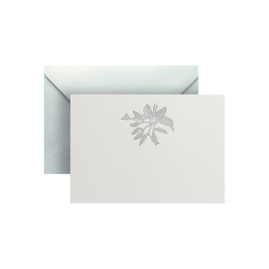 Silver Mistletoe Bunch, enclosure card & envelope