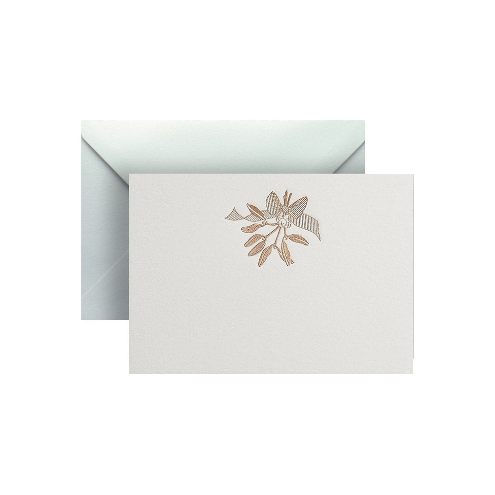 Bronze Mistletoe Bunch, enclosure card & envelope