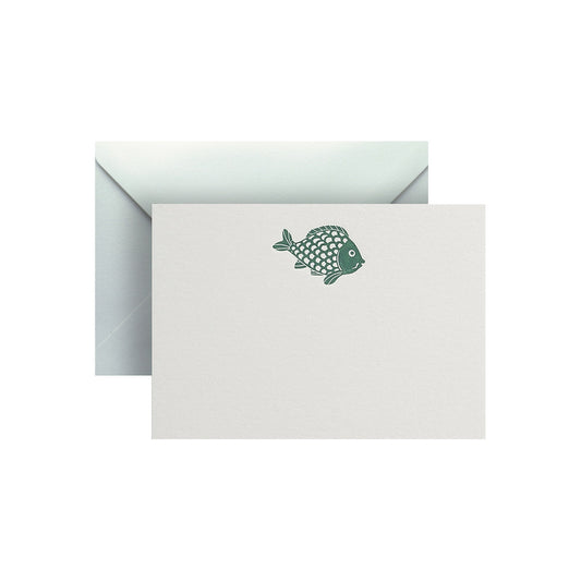 Green Carp, enclosure card & envelope