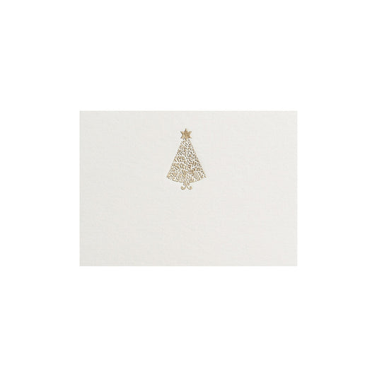 Gold Christmas Tree, table card (10 pcs)