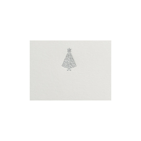 Silver Christmas Tree, table card (10 pcs)