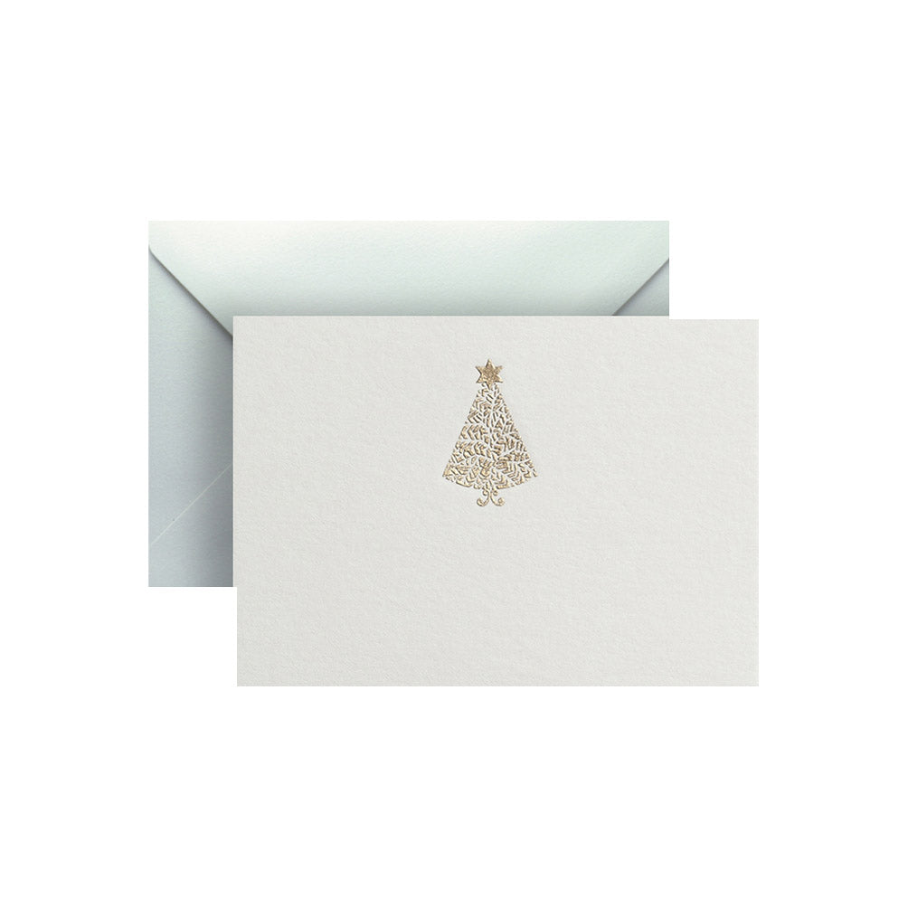 Gold Christmas Tree, enclosure card & envelope