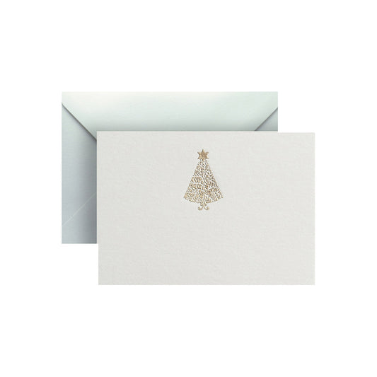 Gold Christmas Tree, enclosure card & envelope