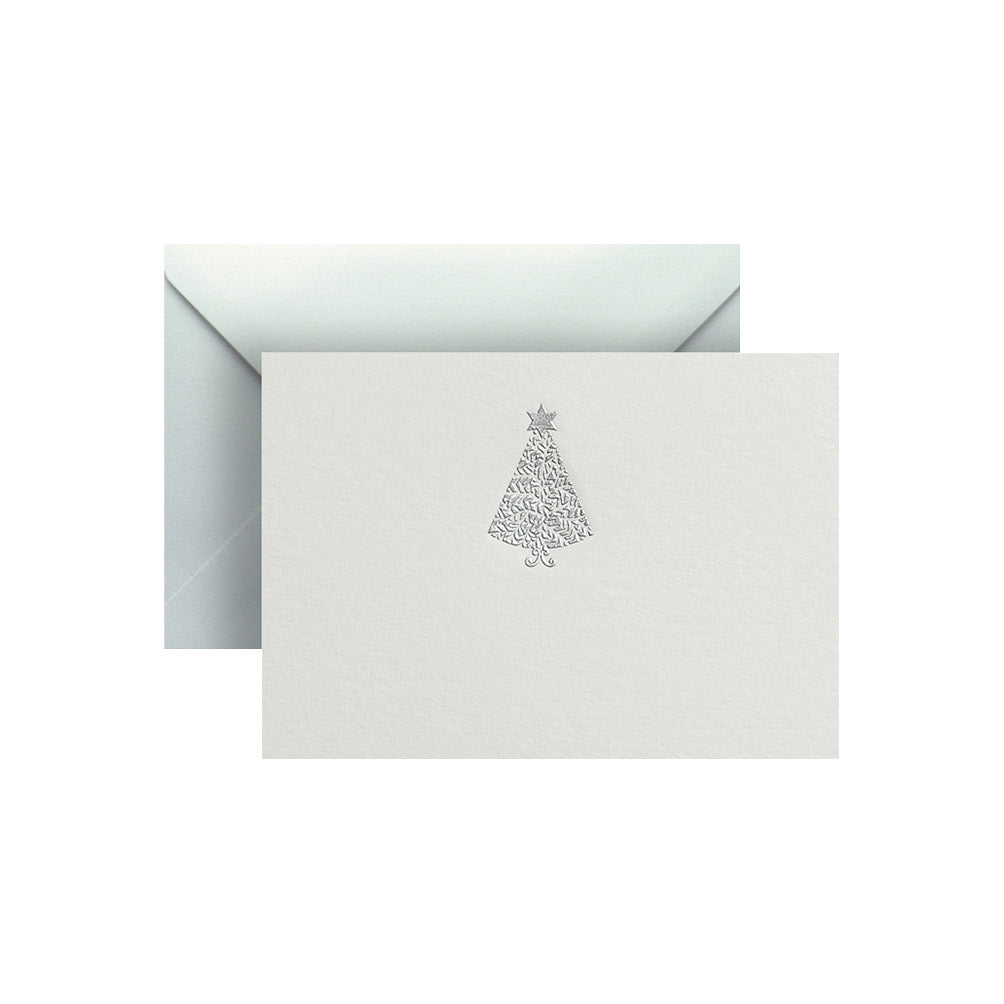 Silver Christmas Tree, enclosure card & envelope