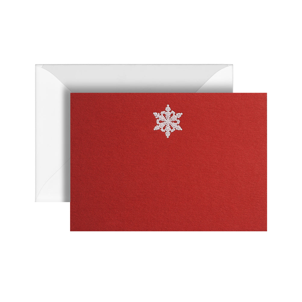 White Snowflake Greeting Card