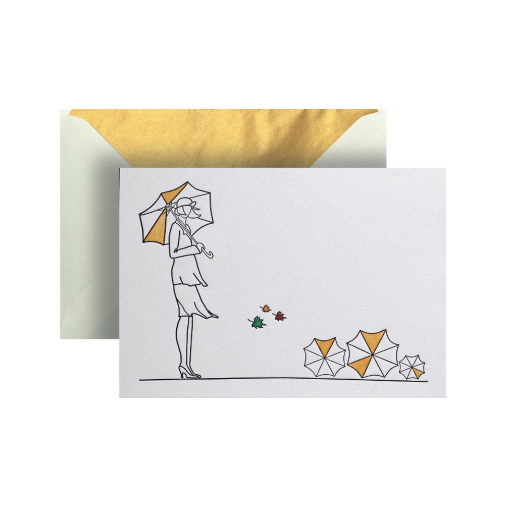 Autumn Lady Card