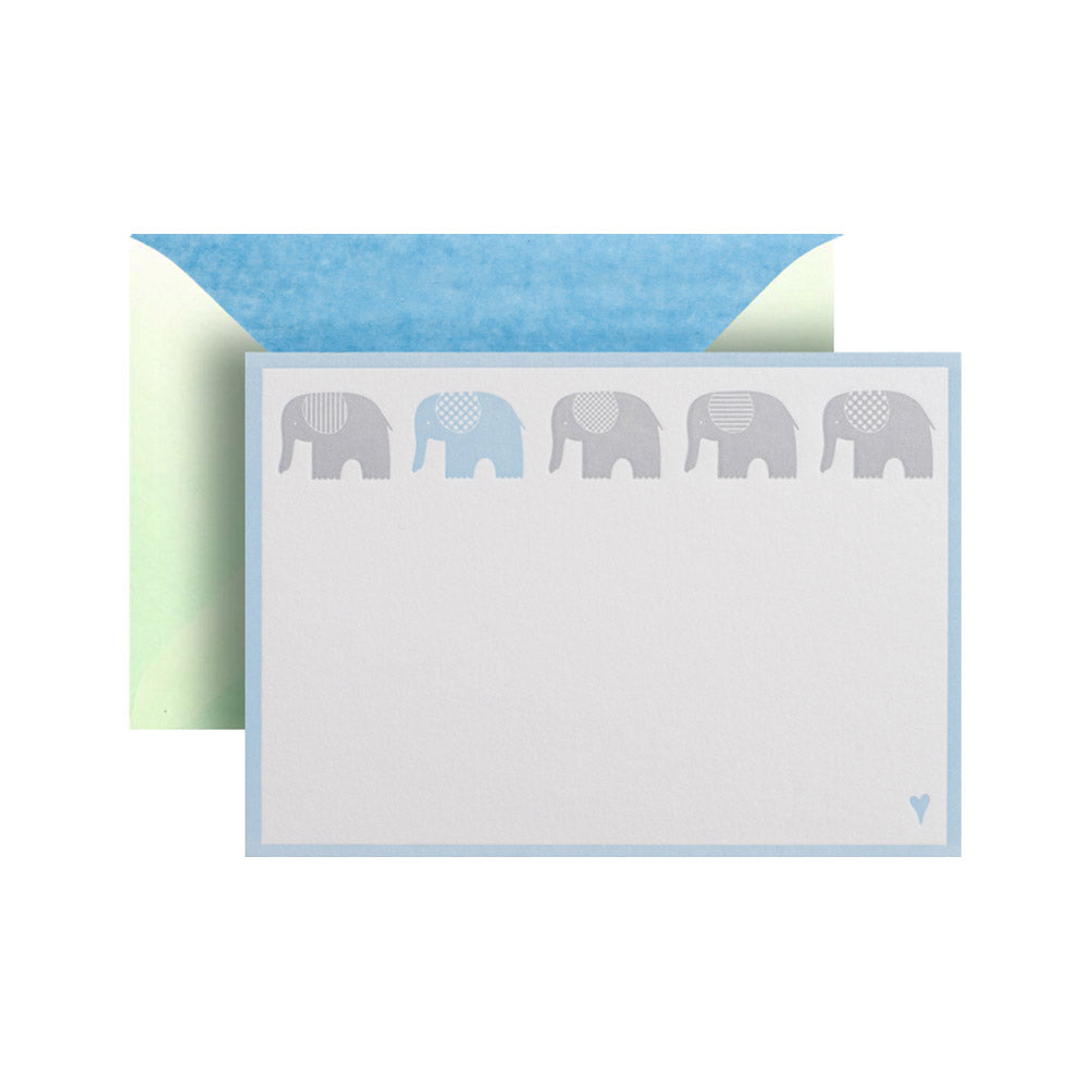 Blue Elephant Greeting Card