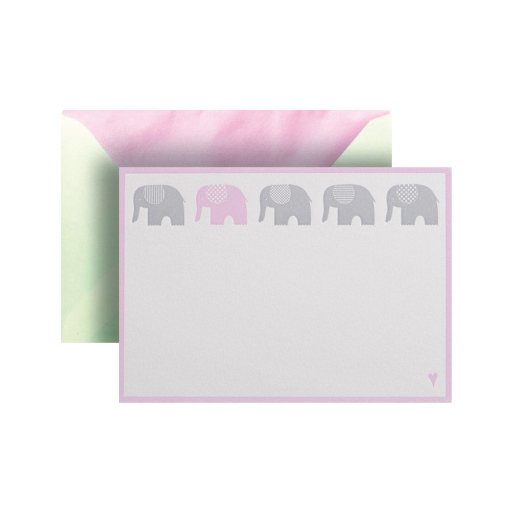 Pink Elephant Greeting Card