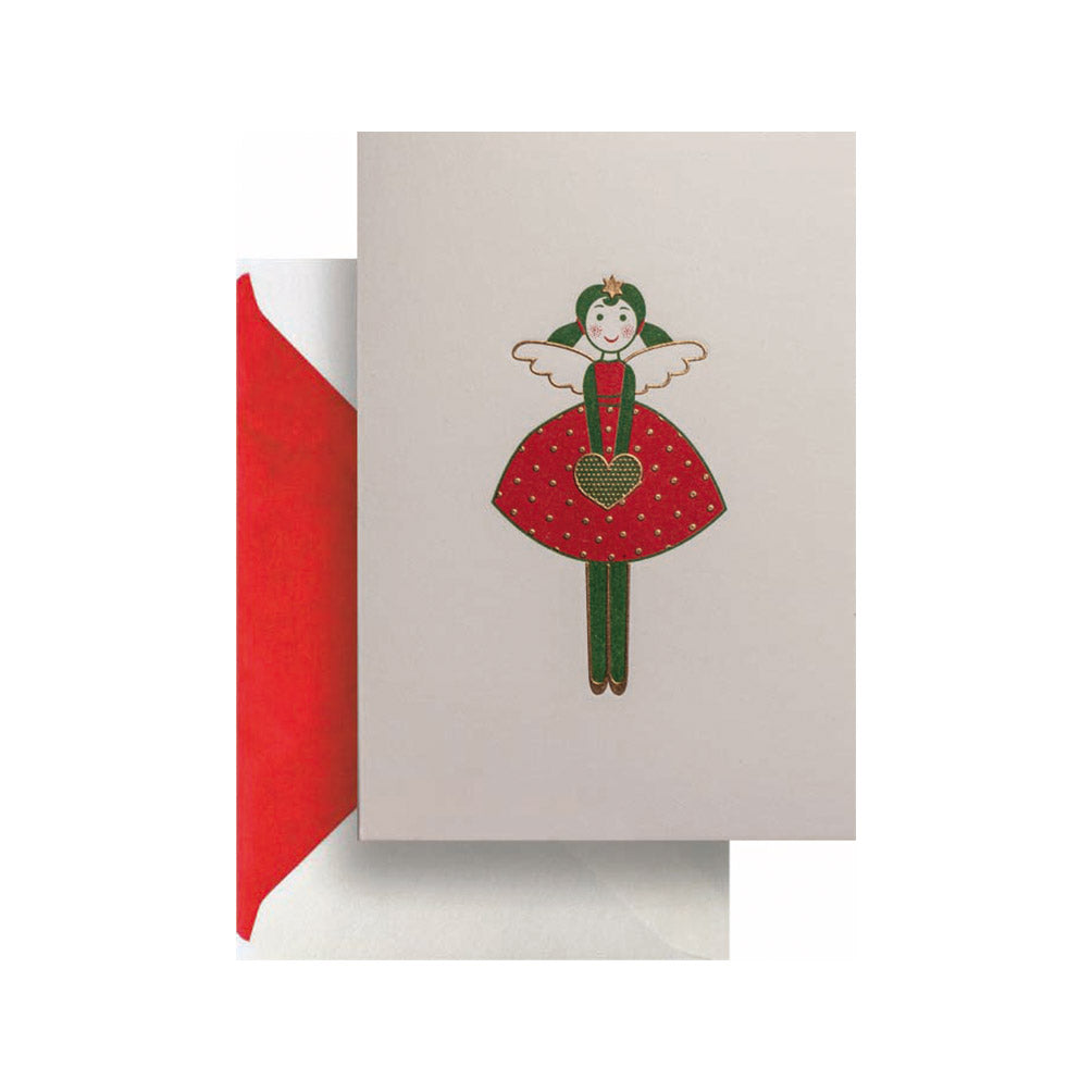 Angel with Hearth Greeting Card