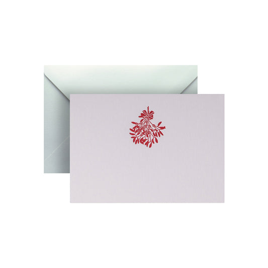 Red Mistletoe, enclosure card & envelope