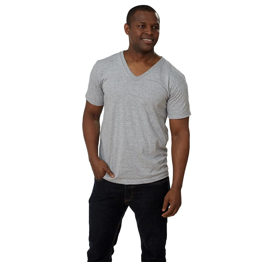 men's v-neck undershirts made in America