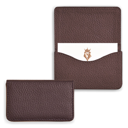 Rossi Leather Business Card Case Chocolate