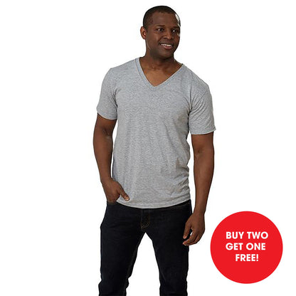 Adult Short Sleeve V-Neck-Undershirt 2-PACK